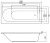 Схема акриловой ванны C-Bath Selena 160x70 CBQ007002, прямоугольная