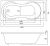 Схема акриловой ванны C-Bath Salus 150x70 CBQ006004, прямоугольная