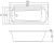 Схема акриловой ванны C-Bath Clio 120x70 CBQ003001, прямоугольная