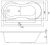 Схема акриловой ванны C-Bath Salus 140x70 CBQ006003, прямоугольная