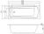 Схема акриловой ванны C-Bath Clio 160x70 CBQ003005, прямоугольная