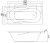 Схема акриловой ванны C-Bath Vesta 160x70 CBQ005004, прямоугольная