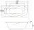 Схема акриловой ванны C-Bath Vesta 170x70 CBQ005005, прямоугольная