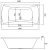 Схема акриловой ванны C-Bath Talia 200x90 CBQ004004, прямоугольная