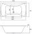 Схема акриловой ванны C-Bath Talia 170x75 CBQ004001, прямоугольная