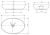 Схема раковины Abber Kristall AT2801Aquamarin 60x40, бирюзовая