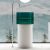 Напольная раковина Abber Kristall AT2701White-Aquamarin-H 45x45, бело-бирюзовая