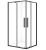 Душевой уголок Black&White Stellar Wind S872-900 90x90, профиль черный
