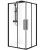 Душевой уголок Black&White Stellar Wind S872-900 90x90, профиль черный