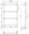 Схема полотенцесушителя Margaroli Sereno 582-5 5824705CRNB 50x86, хром