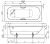 Схема стальной ванны Bette Form 2950-000ADPLUS 180x80