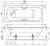 Схема стальной ванны Bette Form 2951-000ADPLUSAR 190x80