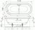 Схема стальной ванны Bette Starlet Flair Oval 8774-000 180x80