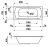 Схема стальной ванны Laufen Pro 2.2695.0.600.040.1 170x75