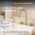 Смеситель для раковины Abber Wasser Kreis 316 AF8108BG-M, золото брашированное