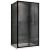 Душевой уголок Abber Schwarzer Diamant AG30100B5-S100B5 100x100 раздвижной, профиль черный
