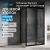 Душевой уголок Abber Schwarzer Diamant AG30100BH-S100B-S100B 100x100 раздвижной, профиль черный