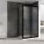 Душевой уголок Abber Schwarzer Diamant AG30100BMH-S100BM 100x100 раздвижной, профиль черный