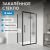 Душевой уголок Abber Schwarzer Diamant AG30120BMH-S100BM 120x100 раздвижной, профиль черный