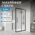 Душевой уголок Abber Schwarzer Diamant AG30130BMH-S100BM 130x100 раздвижной, профиль черный