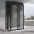 Душевой уголок Abber Schwarzer Diamant AG30130BMH-S100BM-S100BM 130x100 раздвижной, профиль черный