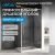 Душевой уголок Abber Schwarzer Diamant AG30150H-S75 150x75 раздвижной, профиль хром