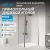 Душевой уголок Abber Sonnenstrand AG04090M-S85M 90x85 распашной, профиль хром