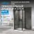 Душевой уголок Abber Sonnenstrand AG04100B-S75B 100x75 распашной, профиль черный