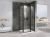 Душевой уголок Abber Sonnenstrand AG04110BS-S100B 110x100 распашной, профиль черный