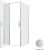 Душевой уголок Allen Brau Priority 3.31029.BA+3.31041.BA 100x80, профиль серебро