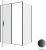 Душевой уголок Allen Brau Priority 3.31036.BBA+3.31048.BBA 140x100, профиль черный