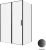 Душевой уголок Allen Brau Priority 3.31036.BBA+3.31048.BBA 140x100, профиль черный