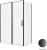 Душевой уголок Allen Brau Priority 3.31036.BBA+3.31042.BBA 140x80, профиль черный
