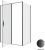 Душевой уголок Allen Brau Priority 3.31036.BBA+3.31045.BBA 140x90, профиль черный