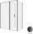 Душевой уголок Allen Brau Priority 3.31039.BBA+3.31042.BBA 160x80, профиль черный