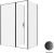 Душевой уголок Allen Brau Priority 3.31039.BBA+3.31045.BBA 160x90, профиль черный