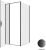 Душевой уголок Allen Brau Priority 3.31027.BBA+3.31048.BBA 90x100, профиль черный