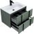 Тумба под раковину Allen Brau Reality 1.32004.CGM 70x46 олива матовая
