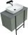 Тумба под раковину Allen Brau Reality 1.32005.CGM 80x46 олива матовая