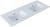 Раковина Allen Brau Glority 1.35011.20 121x46 двойная, белая глянцевая