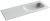 Раковина Ceramicanova Grace CN7021 121x13.7, белая глянцевая