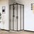 Душевой уголок Vincea City VSS-5CT900CLB 90x90, профиль черный