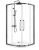 Душевой уголок Cezares RELAX 304 RELAX-304-R-2-100-C-GM 100x100, профиль сталь