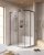 Душевой уголок Cezares RELAX 304 RELAX-304-RH-2-120/90-C-GM 120x90, профиль сталь