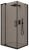 Душевой уголок Cezares SLIDER-AH-1-100-100/110-BR-NERO 100x100, стекло бронза, профиль черный