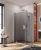 Душевой уголок Cezares SLIDER-AH-1-80-100/110-GRIGIO-Cr 100x80, стекло графит, профиль хром