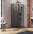 Душевой уголок Cezares SLIDER-AH-1-80-70/80-GRIGIO-NERO 70x80, стекло графит, профиль черный