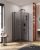Душевой уголок Cezares SLIDER-AH-1-90-70/80-GRIGIO-NERO 70x90, стекло графит, профиль черный