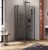 Душевой уголок Cezares SLIDER-AH-1-90-80/90-GRIGIO-NERO 80x90, стекло графит, профиль черный