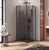 Душевой уголок Cezares SLIDER-AH-2-70/80-80/90-GRIGIO-NERO 70x80, стекло графит, профиль черный